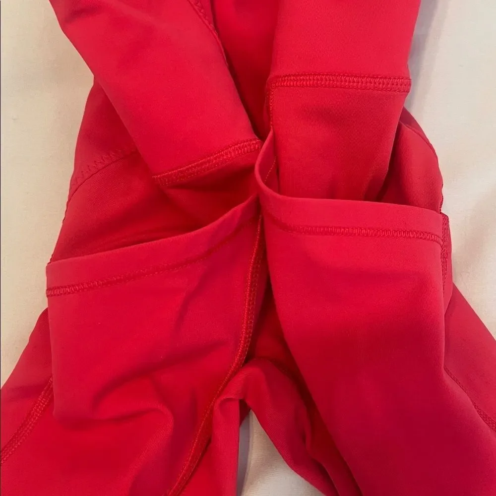 Lululemon sz6/S see size chart hot pink leggings with side and waist pockets GUC